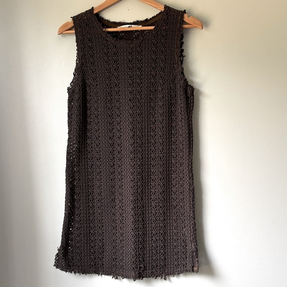 Free People FP BEACH Thrifty Eyes Crochet Dress size M